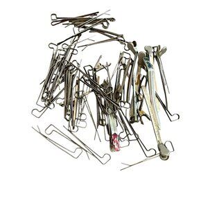 Huge Assortment of Vintage Hair Clips Metal Tiptop Products Salon Classic